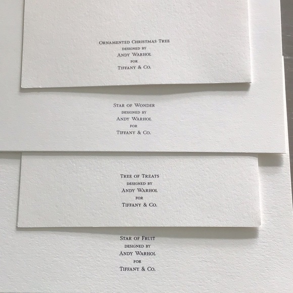 Andy Warhol for Tiffany & Co complete set of 10 unused&embossed cards/env.+ box - Picture 4 of 5